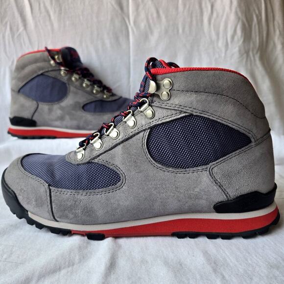 Danner Gray and Red Lace Up Boots - Picture 1 of 8